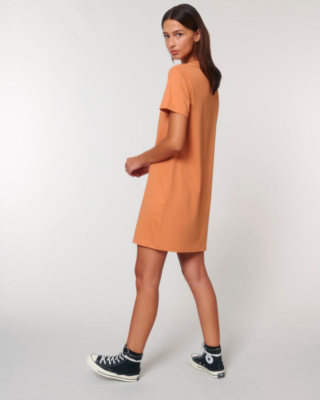 Spinner T-shirt dress in organic cotton