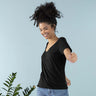 Wide neckline T-shirt in organic cotton