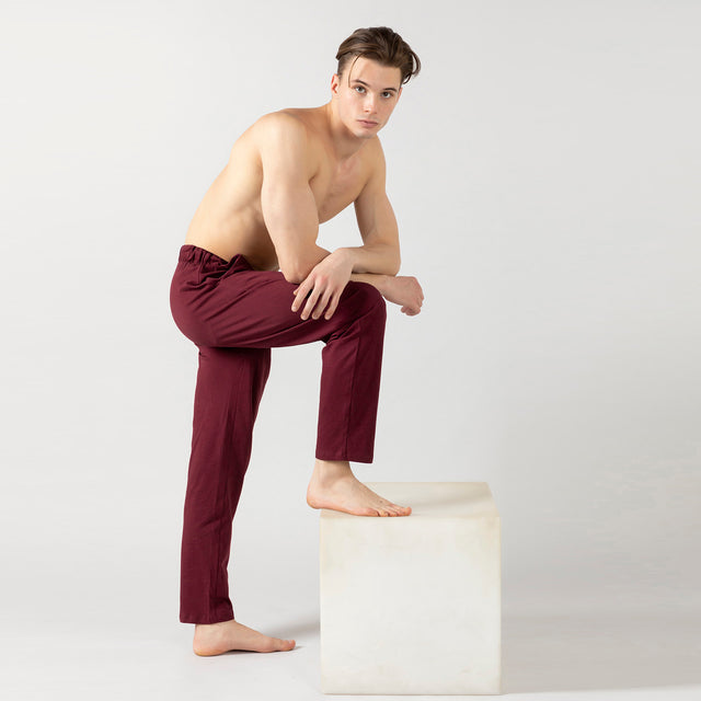 Lightweight sports and leisure trousers for men in organic cotton