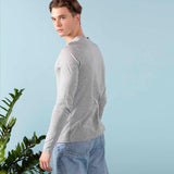 Men's Henley sweater with buttoning on the neck in Organic Cotton