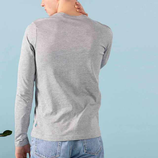 Men's Henley sweater with buttoning on the neck in Organic Cotton