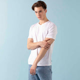 V-neck T-shirt for men in organic cotton