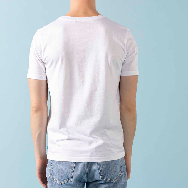 T-shirt collo a V da uomo in Cotone Biologico