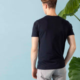 V-neck T-shirt for men in organic cotton