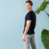 V-neck T-shirt for men in organic cotton