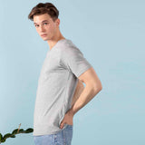 V-neck T-shirt for men in organic cotton