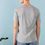 V-neck T-shirt for men in organic cotton