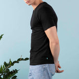 V-neck T-shirt for men in organic cotton