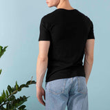 V-neck T-shirt for men in organic cotton