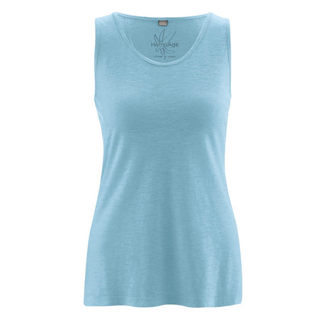 Wide shoulder top in hemp and organic cotton