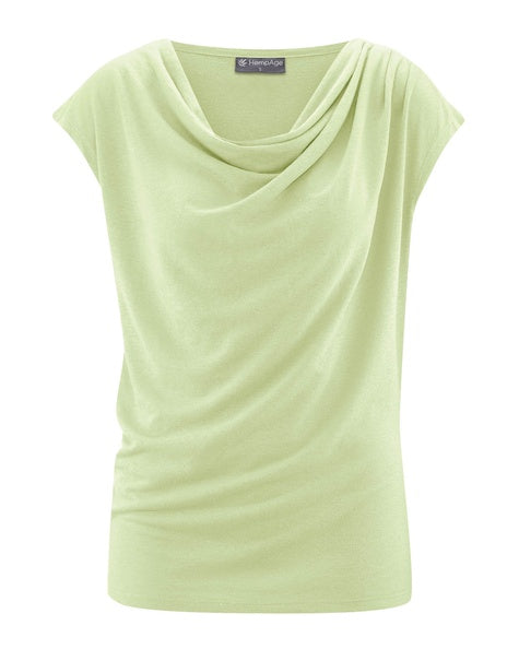 Waterfall top in hemp and organic cotton