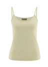 Narrow-strap tank top in hemp and organic cotton