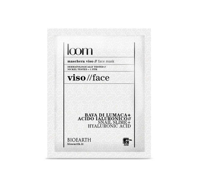 Bioearth Loom Maschera Viso bava di lumaca e acido ialuronico