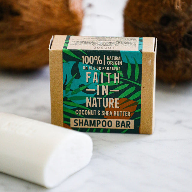 Solid Vegan Shampoo Coconut and Shea Butter plastic free