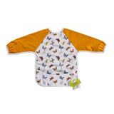 Waterproof bib for baby food with sleeves