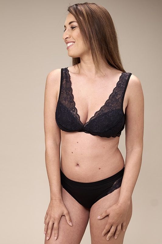 Bralette bra with beech vegetable fiber lace