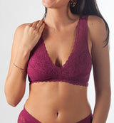 Bralette bra with beech vegetable fiber lace