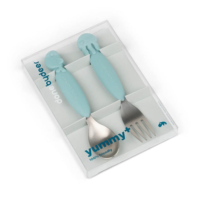 Posate Anti-Scivolo Yummyplus in Acciaio inox e silicone alimentare