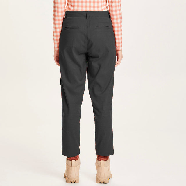 Pantaloni donna cargo HAZEL neri in Lyocell Tencel™ e Cotone biologico