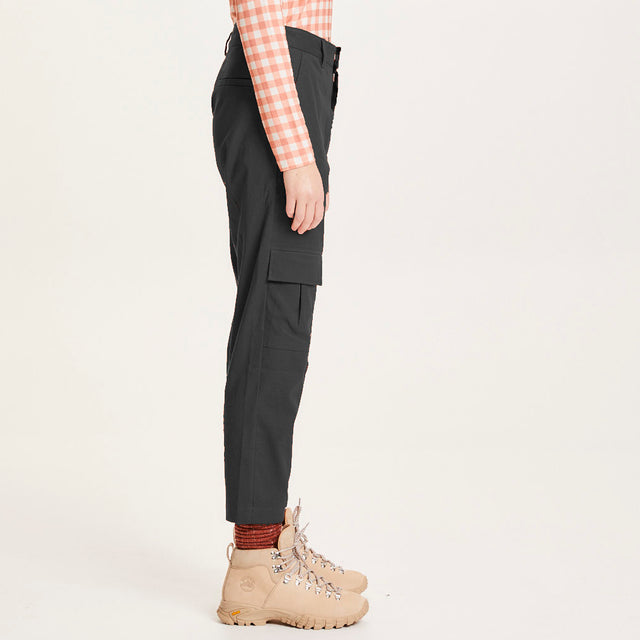 HAZEL black women's cargo trousers in Lyocell Tencel™ and organic cotton