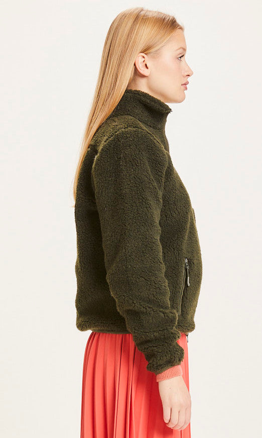 Women's Teddy jacket in recycled polyester plush