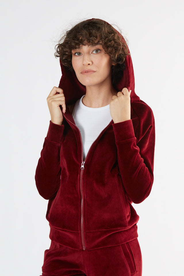 Nicky women's organic cotton chenille hooded sweatshirt