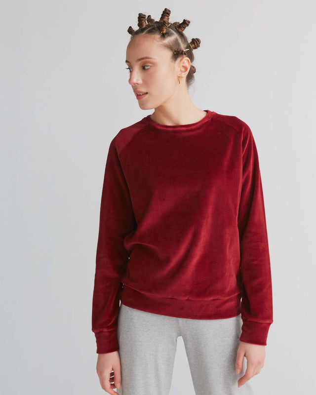 Nicky women's sweater in organic cotton chenille