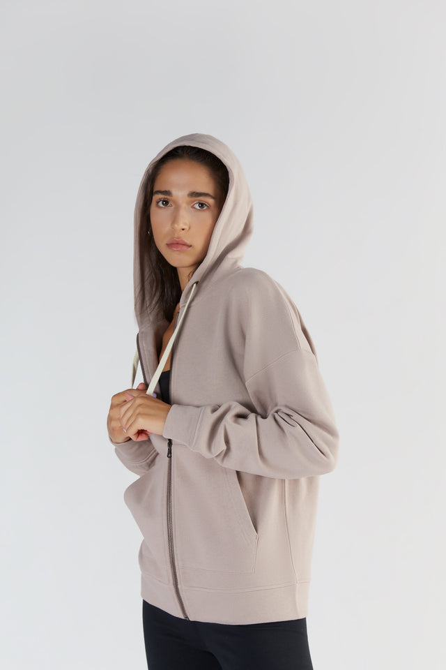 Women's hooded sweatshirt in Organic Cotton and Tencel™