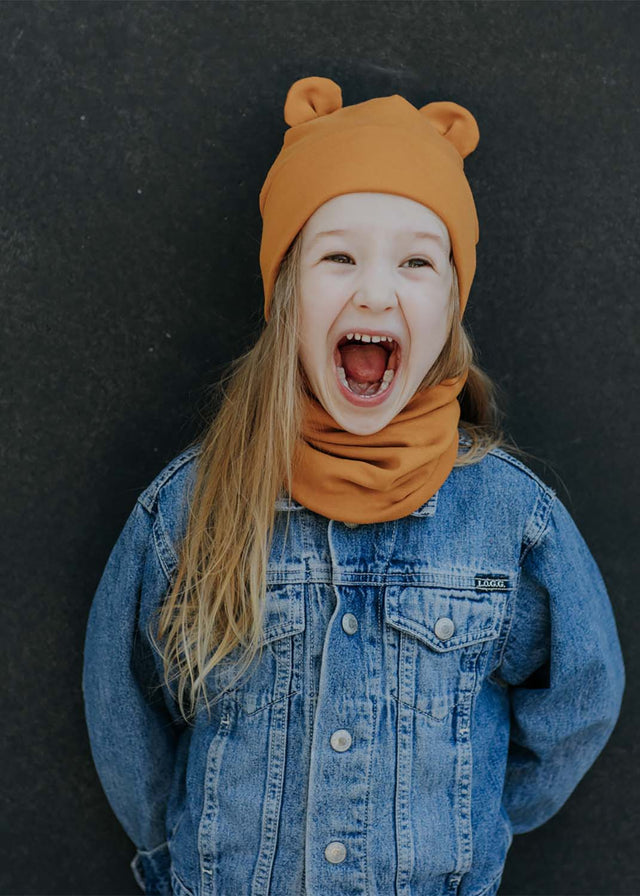 TEDDY hat with ears for children in organic cotton