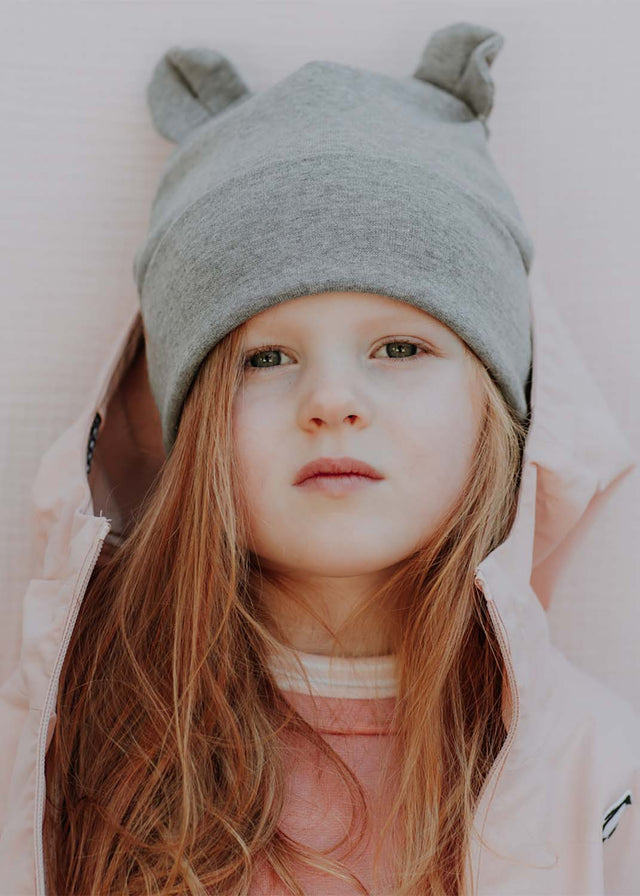 TEDDY hat with ears for children in organic cotton