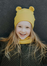 Cappello con orecchie TEDDY per bambini in cotone biologico