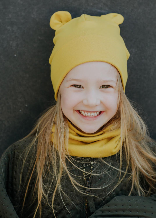 TEDDY hat with ears for children in organic cotton