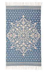 ORIENTAL BLUE 90x150 carpet in pure GoodWeave cotton