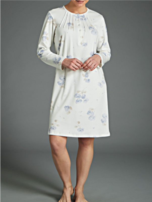 Flower nightdress in modal and cotton