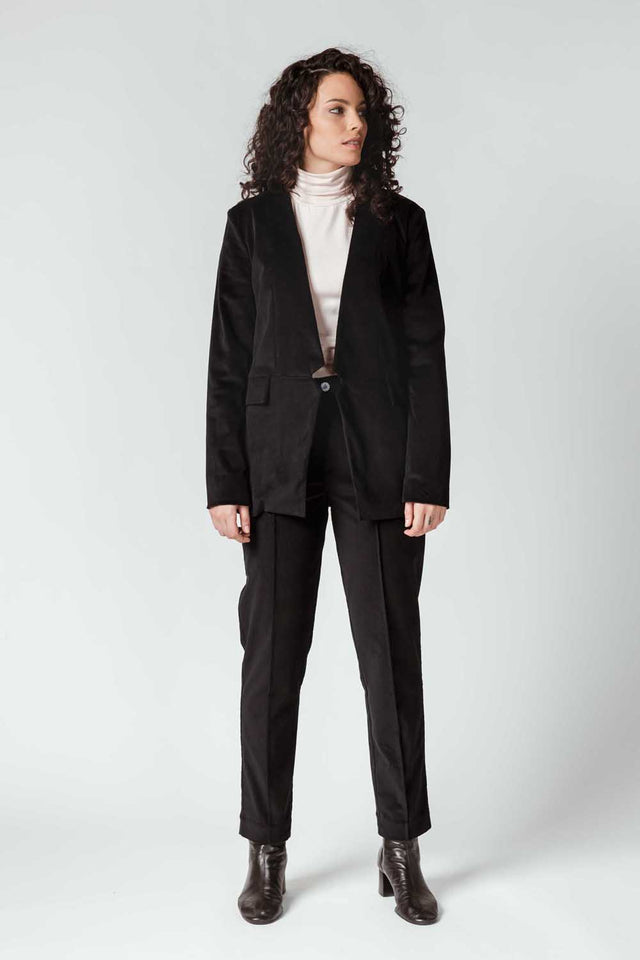 ALAI women's blazer in organic cotton velvet