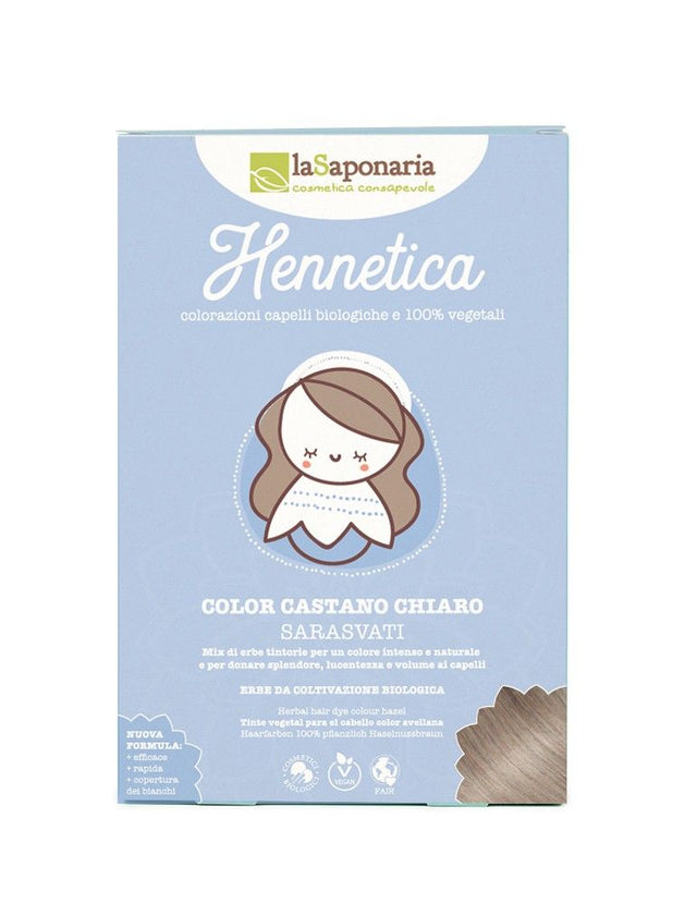 Hennetica organic vegetable dye Sarasvati - light brown color