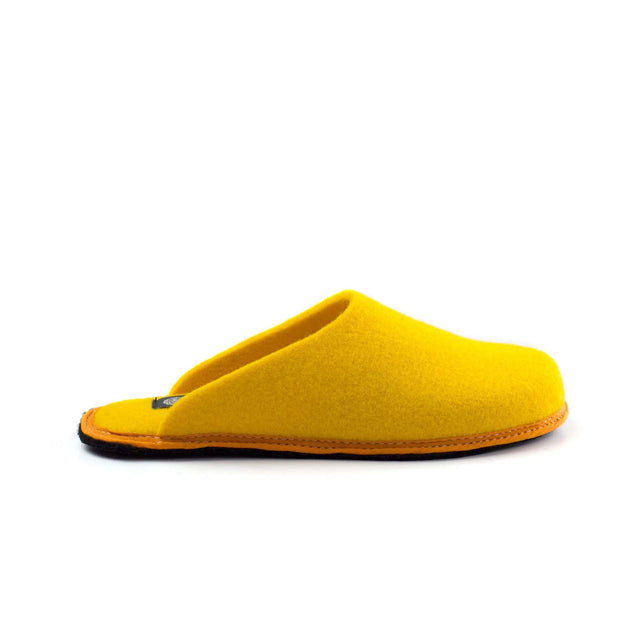 YELLOW Holi slippers in wool felt