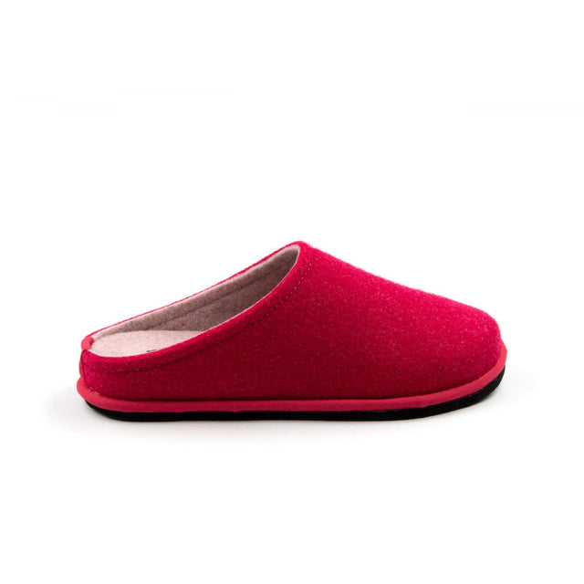 Two-tone CHERRY-PINK Easy slippers in wool felt