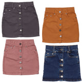 Denim mini skirt for girls in organic cotton