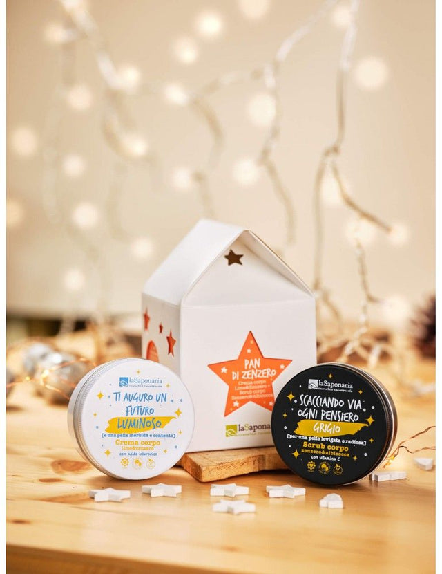 Lantern Gingerbread lime and ginger body cream + ginger and albi body scrub