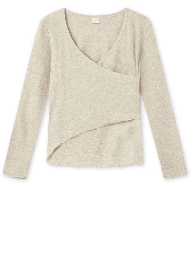 BLUSBAR ASYMMETRICAL women's sweater in pure merino wool