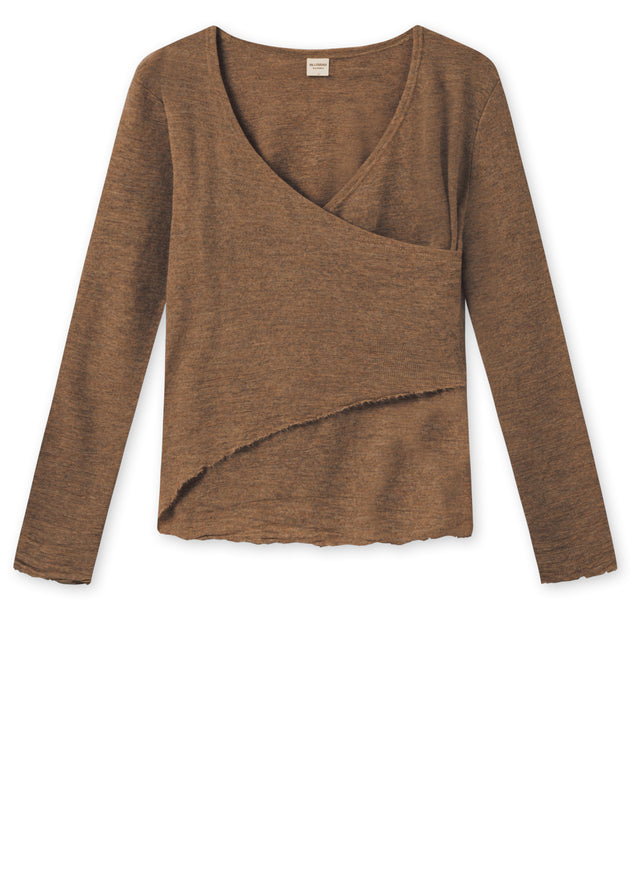 BLUSBAR ASYMMETRICAL women's sweater in pure merino wool