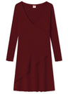 BLUSBAR ASYMMETRICAL women's dress in pure merino wool