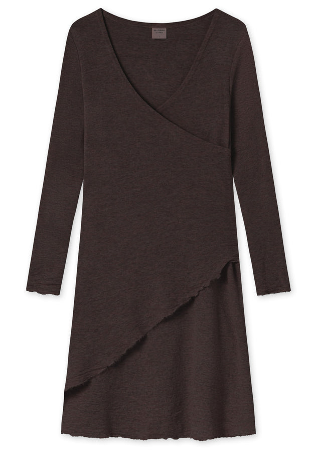 BLUSBAR ASYMMETRICAL women's dress in pure merino wool