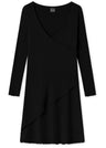 BLUSBAR ASYMMETRICAL women's dress in pure merino wool