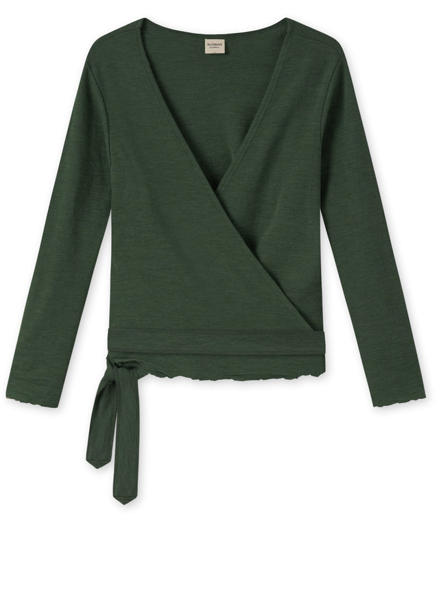 BLUSBAR wrap-around cardigan for women in pure merino wool