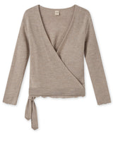 BLUSBAR wrap-around cardigan for women in pure merino wool