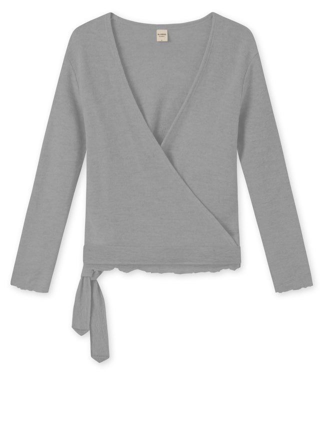 BLUSBAR wrap-around cardigan for women in pure merino wool