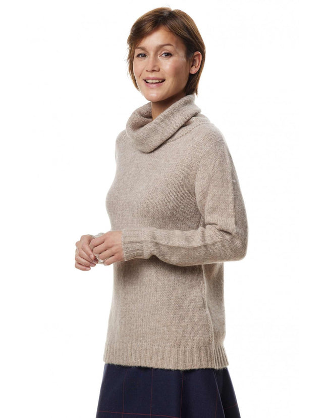 Maglione ASA dolcevita da donna in pura lana di Alpaca