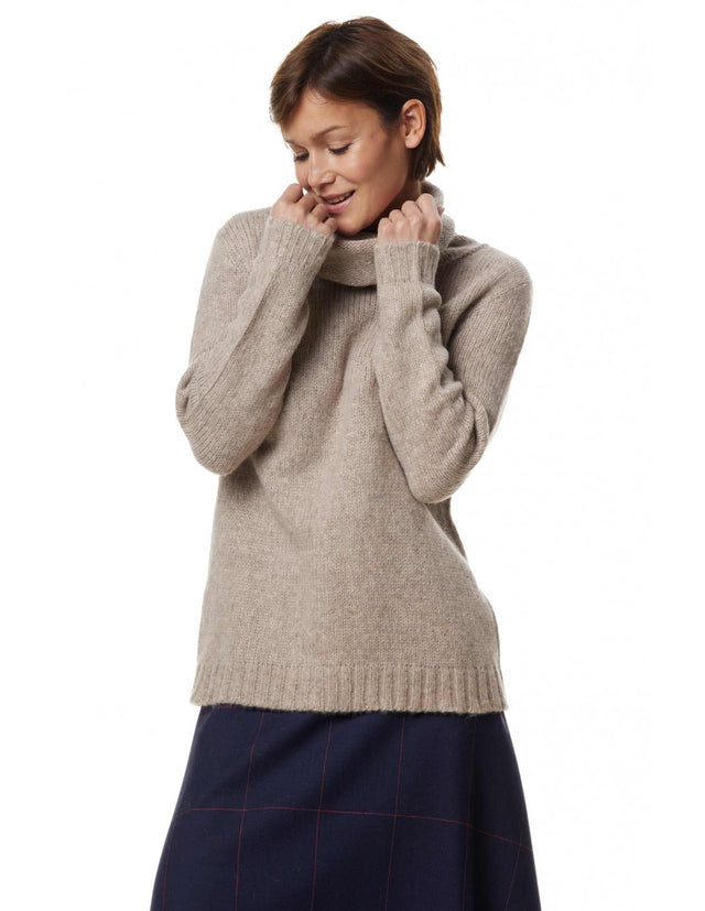 ASA turtleneck sweater for women in pure Alpaca wool